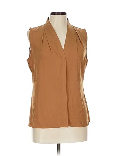 Pre-owned Calvin Klein Sleeveless Blouse In Brown