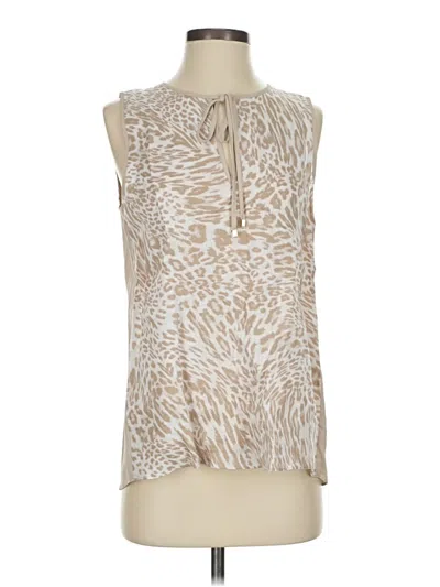 Pre-owned Calvin Klein Sleeveless Blouse In Brown