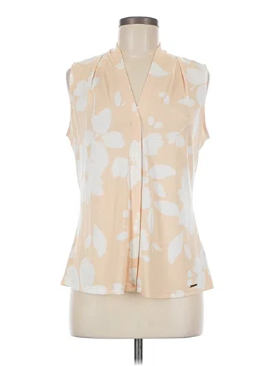 Pre-owned Calvin Klein Sleeveless Blouse In Brown