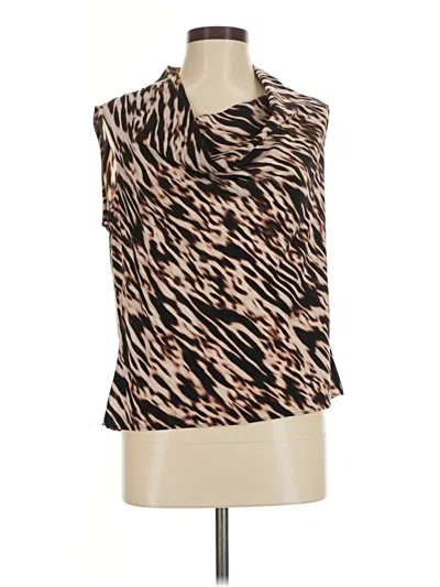 Pre-owned Calvin Klein Sleeveless Blouse In Brown