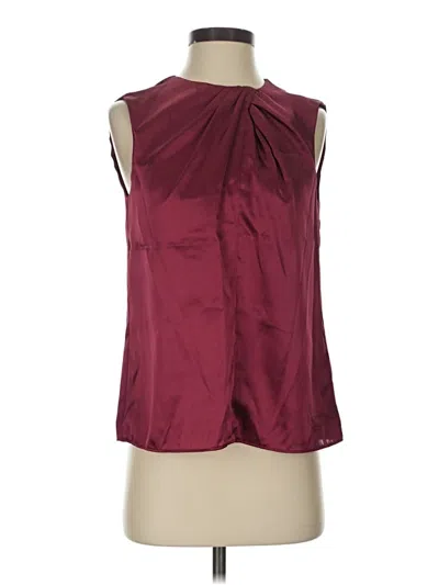 Pre-owned Calvin Klein Sleeveless Blouse In Burgundy