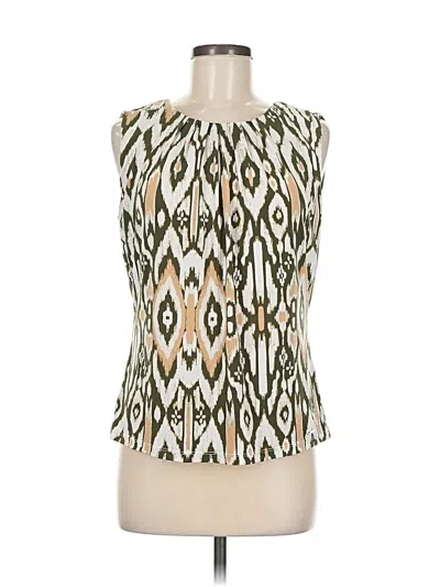 Pre-owned Calvin Klein Sleeveless Blouse In Green