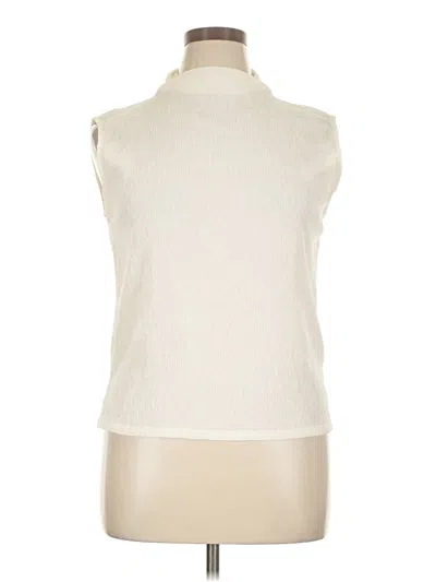 Pre-owned Calvin Klein Sleeveless Blouse In Ivory