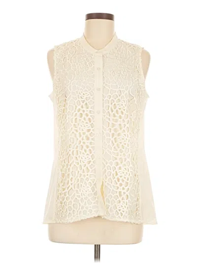 Calvin Klein Sleeveless Blouse In Neutral
