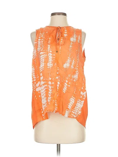 Pre-owned Calvin Klein Sleeveless Blouse In Orange