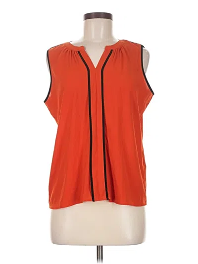 Pre-owned Calvin Klein Sleeveless Blouse In Orange