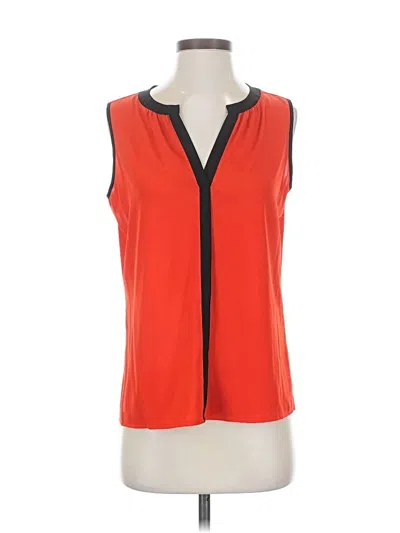 Pre-owned Calvin Klein Sleeveless Blouse In Orange