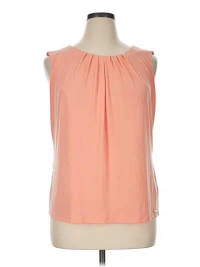 Pre-owned Calvin Klein Sleeveless Blouse In Orange