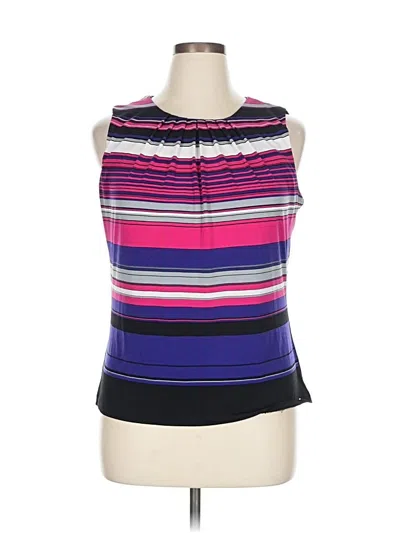 Pre-owned Calvin Klein Sleeveless Blouse In Purple