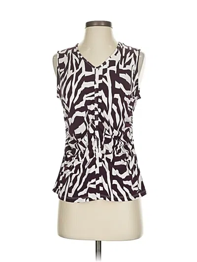 Pre-owned Calvin Klein Sleeveless Blouse In Purple