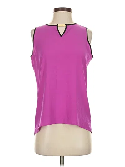 Pre-owned Calvin Klein Sleeveless Blouse In Purple