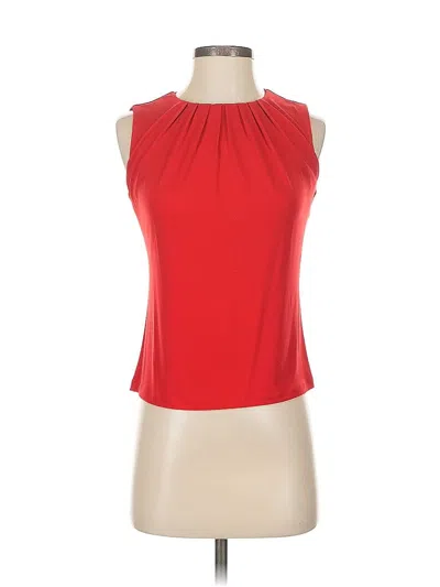 Pre-owned Calvin Klein Sleeveless Blouse In Red