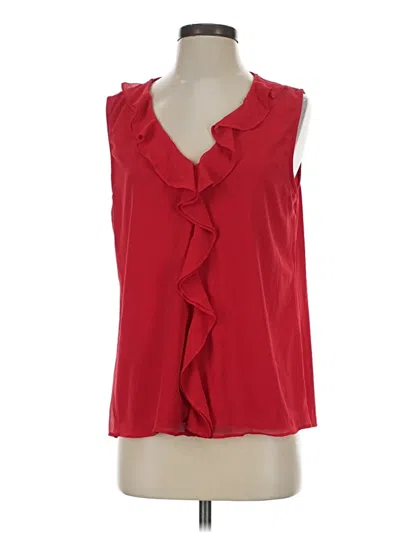 Pre-owned Calvin Klein Sleeveless Blouse In Red
