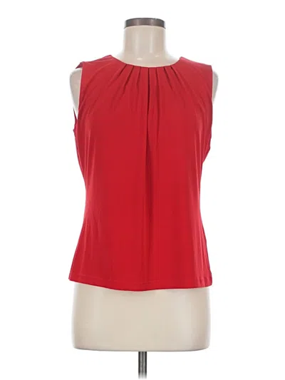 Pre-owned Calvin Klein Sleeveless Blouse In Red