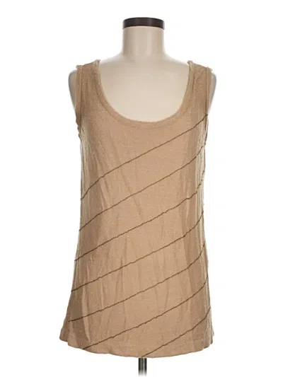 Pre-owned Calvin Klein Sleeveless Blouse In Tan