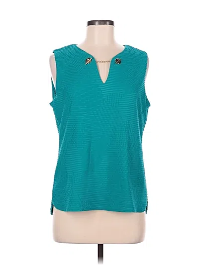 Pre-owned Calvin Klein Sleeveless Blouse In Teal