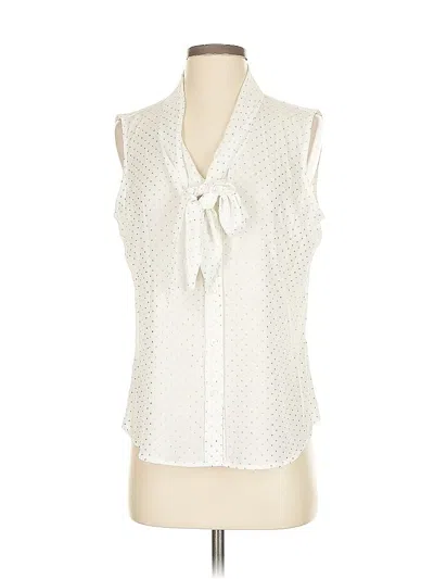 Pre-owned Calvin Klein Sleeveless Blouse In White