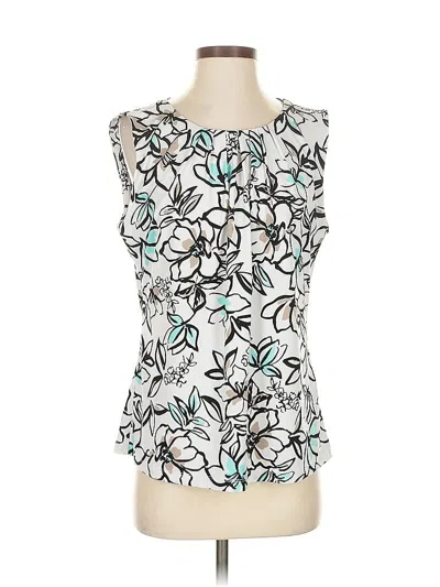 Pre-owned Calvin Klein Sleeveless Blouse In White