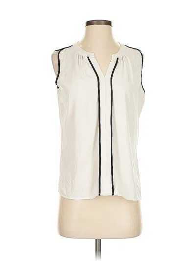 Pre-owned Calvin Klein Sleeveless Blouse In White