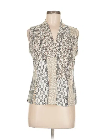 Pre-owned Calvin Klein Sleeveless Blouse In White