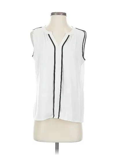 Pre-owned Calvin Klein Sleeveless Blouse In White
