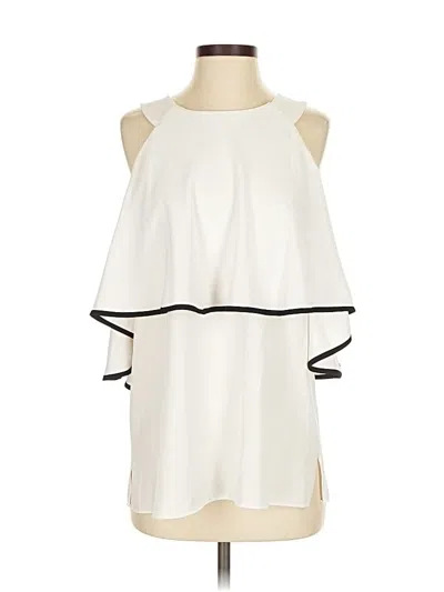 Pre-owned Calvin Klein Sleeveless Blouse In White