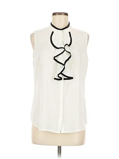 Pre-owned Calvin Klein Sleeveless Blouse In White