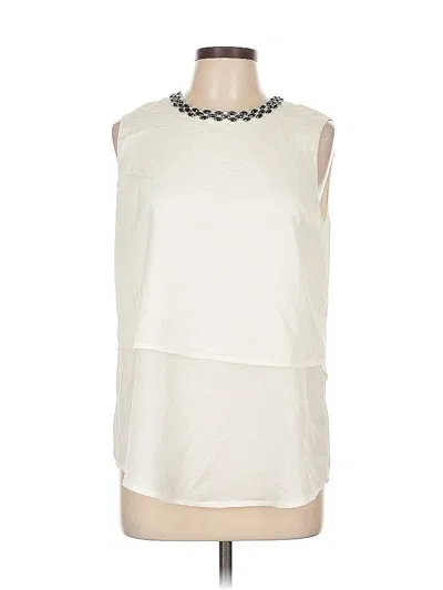 Pre-owned Calvin Klein Sleeveless Blouse In White