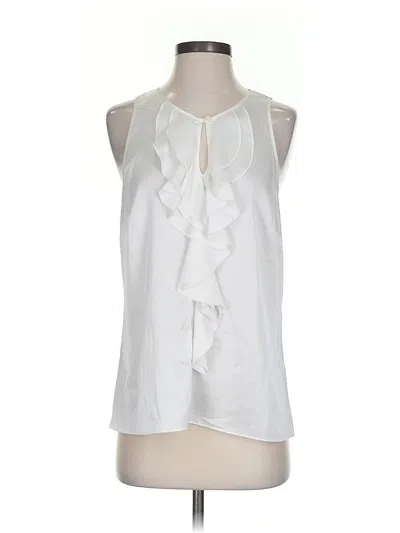 Pre-owned Calvin Klein Sleeveless Blouse In White