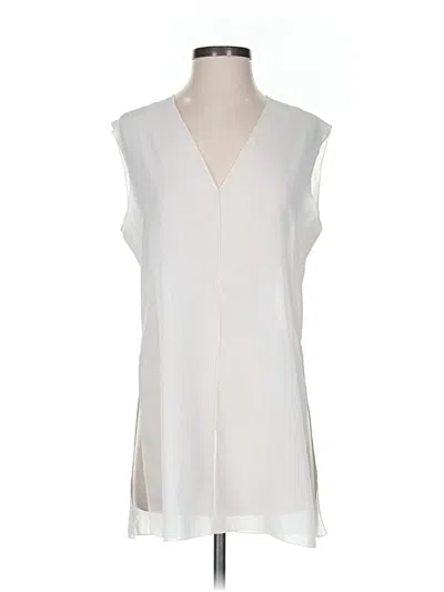 Pre-owned Calvin Klein Sleeveless Blouse In White