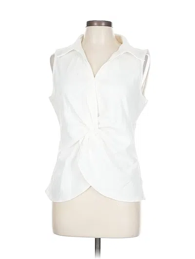 Calvin Klein Sleeveless Blouse In White