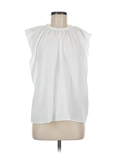 Pre-owned Calvin Klein Sleeveless Blouse In White