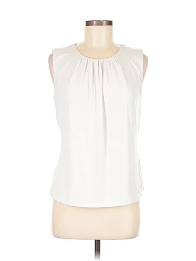 Pre-owned Calvin Klein Sleeveless Blouse In White