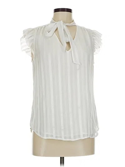 Pre-owned Calvin Klein Sleeveless Blouse In White