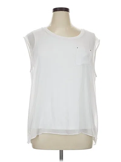 Pre-owned Calvin Klein Sleeveless Blouse In White