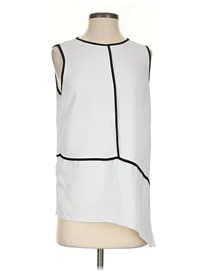 Pre-owned Calvin Klein Sleeveless Blouse In White