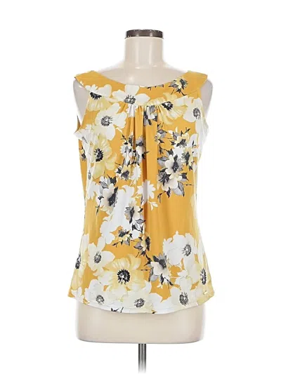 Pre-owned Calvin Klein Sleeveless Blouse In Yellow