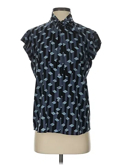 Pre-owned Calvin Klein Sleeveless Button Down Shirt In Blue