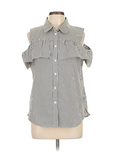Pre-owned Calvin Klein Sleeveless Button Down Shirt In Gray