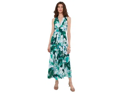 Calvin Klein Sleeveless Matte Jersey Floral Maxi Women's Dress Malachite Multi: 8