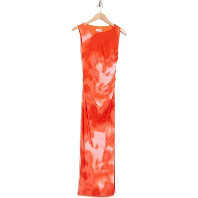 open lace back dress Calvin Klein Sleeveless Knit Red Dress  Northside Cellar