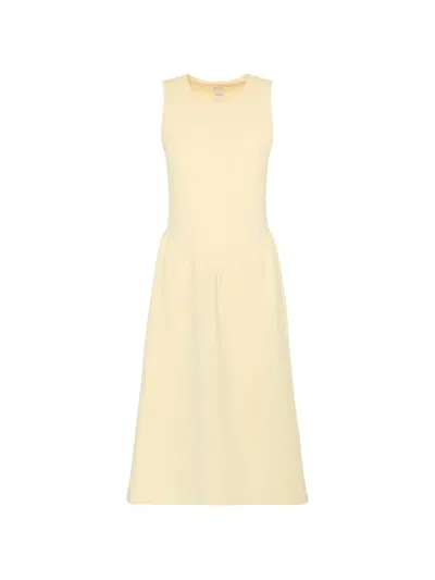 Calvin Klein Sleeveless Midi Dress In Yellow