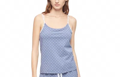 Calvin Klein Sleeveless One Piece Pajama Top In Light Blue
