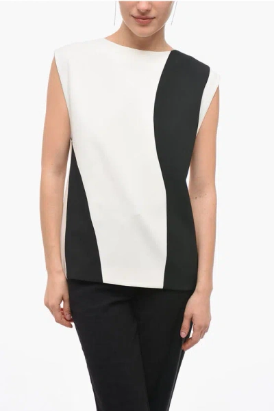 Calvin Klein Sleeveless Panel Top In Green
