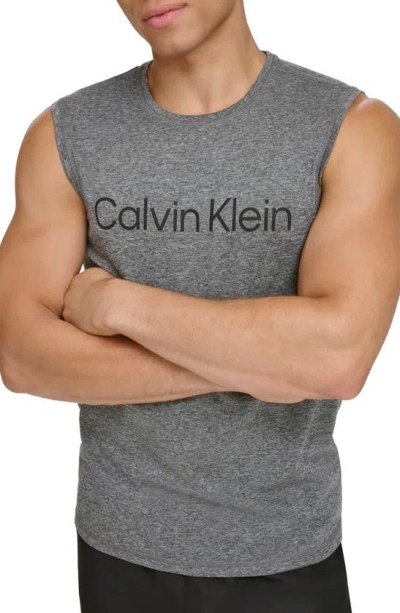 Calvin Klein Sleeveless Rashguard In Gray