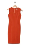 Calvin Klein Sleeveless Scuba Knit Sheath Dress