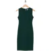 Calvin Klein Sleeveless Sheath Dress In Malachite