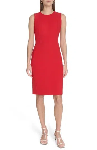 Calvin Klein Sleeveless Sheath Dress In Red