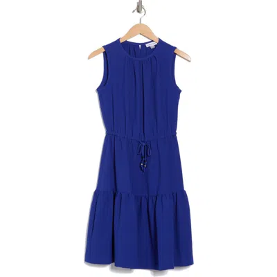 Calvin Klein Sleeveless Tiered A-line Dress In Ultramarine