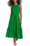 Calvin Klein Sleeveless Tiered A-line Midi Dress